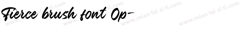 Fierce brush font Op字体转换
